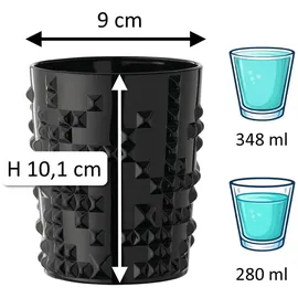 Nachtmann Punk Jet Black Whiskyglas 0,348 l