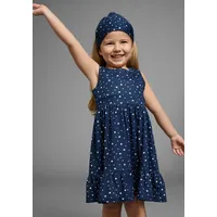 Kidsworld Jerseykleid KIDSWORLD "2tlg. Shirtkleid + Haarband im niedlichen Sternen-Allover", Mädchen, Gr.
