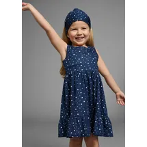 Kidsworld Jerseykleid KIDSWORLD "2tlg. Shirtkleid + Haarband im niedlichen Sternen-Allover", Mädchen, Gr.