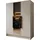 WFL GROUP Drehtürenschrank Mono Lux 150 x 200 x 51 cm Beige