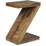 Wohnling Beistelltisch Holz Sheesham 44,0 x 30,0 x 59,0 cm