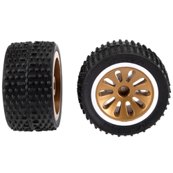 2 hintere Reifen mit Felgen für Carrera RC Buggy  blue (202005)