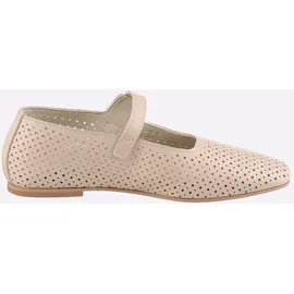 Heine Ballerina HEINE, Damen, Gr. 35, taupe, Glattleder, Leder, Rindsleder, Schuhe Ballerina
