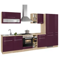 kochstation Küchenzeile KS-Eton 330 cm lila