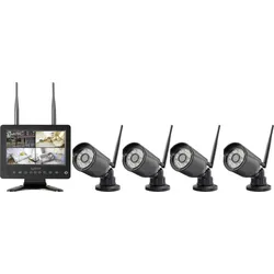 Sygonix Funk-Überwachungskamera-Set mit 4 Kameras 1280 x 720 Pixel 2.4 GHz