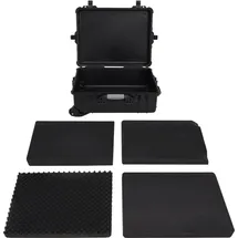 vidaXL Flugkoffer 4-Rollen 63 cm / 50 l schwarz