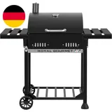 Royal Gourmet Holzkohlegrill Grillwagen Mit Klappbaren Seitenablagen, Smoker Sta