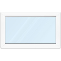 Fenster 100x60 cm, Kunststoff Profil aluplast IDEAL® 4000, Weiß, 1000x600 mm, einteilig festverglast, 2-fach Verglasung, individuell konfigurieren