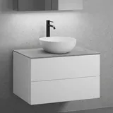 neoro n50 Unterschrank B: 80 cm mit 2 Auszügen, Waschtisch Ø 45 cm weiß matt, B: 80.5 BN0106WM+BN0422WM+BN0402C3