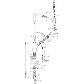 Hansgrohe Metris Select M71 320 2jet edelstahl finish 73820800
