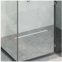 vidaXL 360° Duschablauf mit slim Modell Silber 70 cm Edelstahl 304