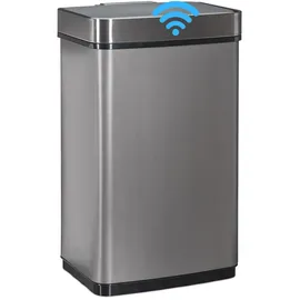 Relaxdays Sensor Mülleimer 60 l Silber