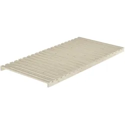 Erst-Holz Niederflurbett metallfrei 100x200 Futon metallfreier Lattenrost, Fichte unbehandelt V-60.97-10mit Matratze