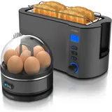 Arendo Langschlitz-Toaster Grau