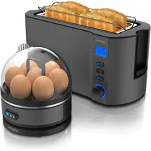 Arendo Langschlitz-Toaster Grau