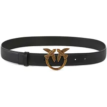 PINKO Damengürtel Leder schwarz/gold 90