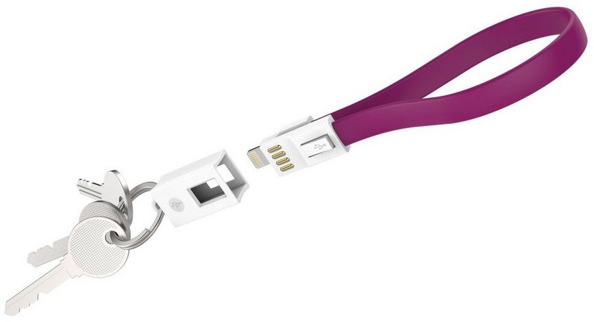XLAYER Kabel Colour Line Key Cable Lightning 0.2m Smartphone-Kabel, Lightning, Lightning (20.00 cm) blau|lila