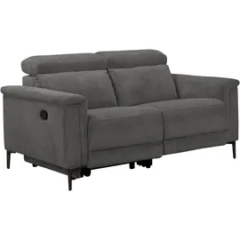 OTTO home 2-Sitzer OTTO HOME "LUND Cord, 160 cm, manuelle o. elektrische Relaxfunktion", grau (anthrazit), B:160cm H:97cm T:100cm, 100% Polyester, Sofas, USB-C bei elektrischer Ausführung, mit Kopfteilverstellung
