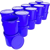 FixedByU | Eimer mit Deckel 10 Liter in Blau