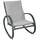Svita Schaukelstuhl EIBY Deluxe Polyester 65 x 87 x 88 cm Hellgrau gepolstert mit Kissen