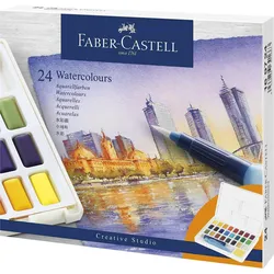 Faber Castell Aquarellfarben Farbkasten mit 24 Farben