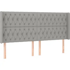 vidaXL Boxspringbett 180 x 200 cm Hellgrau