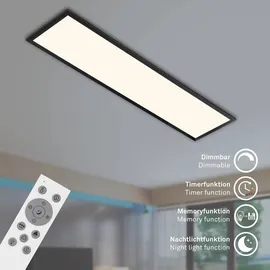 Briloner LED Panel 24W 100x25x6,6 cm schwarz