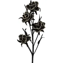 Formano Deko Blüte Deko Blume Kunstblume Blütenzweig Rosenzweig 92 cm schwarz/Gold