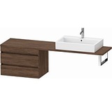 Duravit DuraStyle Waschtisch-Unterschrank DS534802121 70 x 47,8 cm, nussbaum dunkel, für Konsole, 2 Schubkästen