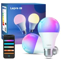Lepro Smart Glühbirne E27, LED Alexa Lampe B1 Musik Sync, Sprachsteuerung RGB Smart Bulb, Emotionserkennung 806lm 2700-6500k WLAN Birne, Kompatibel mit Alexa Echo&Google Assistant Lichter