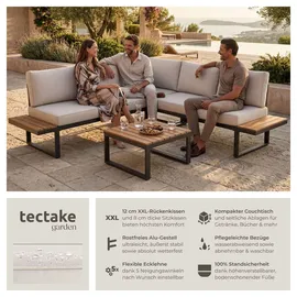 Tectake Eliar Loungeset schwarz