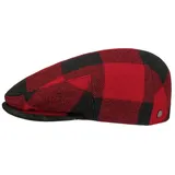 Lierys Flat Cap (1-St) Schirmmütze mit Schirm, Made in the EU rot|schwarz 57 cm
