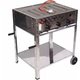 Apex Digital Apex + EDELSTAHL GASBRÄTER 10 kW 3 flammig GASGRILL BRÄTER GRILL BBQ Grillwagen Pfanne Set 5