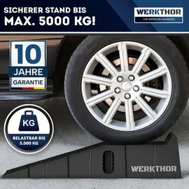 GENTOR WERKTHOR Auffahrrampen [2er Set] - für PKW bis 5t - Hochbelastbare Rampe Auto Wohnmobil,