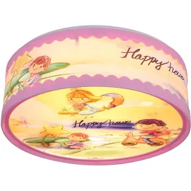 GLOBO Kinder Decken Leuchte Strahler bunt Mädchen Motiv Lampe Spiel Zimmer Beleuchtung 15735d