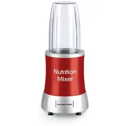 GOURMETmaxx Nutrition Mixer Deluxe - Edelstahl/rot