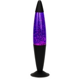Licht-Erlebnisse Dekorative Lavalampe Violett Lila Schwarz 42cm hohes Stimmungslicht Wohnzimmer Schlafzimmer