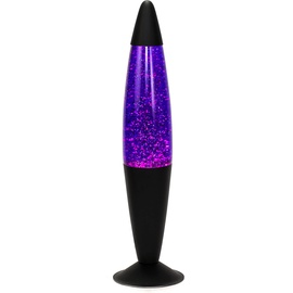 Licht-Erlebnisse Dekorative Lavalampe Violett Lila Schwarz 42cm hohes Stimmungslicht Wohnzimmer Schlafzimmer