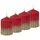 MARELIDA LED Kerzenset Liv 10 cm 7 cm rot gold