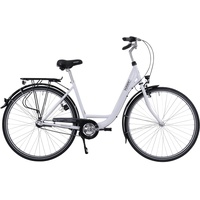 HAWK City Wave Premium Damen Fahrrad 28 Zoll Weiß I Damenfahrrad mit robuster Shimano Nexus 3-Gang Nabenschaltung, einem tiefen Einstieg & Ergogriffen