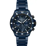 Emporio Armani Herrenuhr Diver Ceramic Chronograph - Blau/Blau