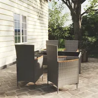 vidaXL Garten-Essgruppe 5-tlg. Grau