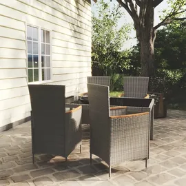 vidaXL Garten-Essgruppe 5-tlg. Grau
