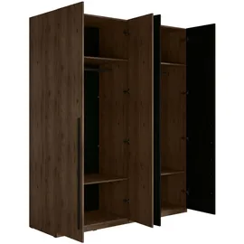 Home Affaire Drehtürenschrank Rimini 179,2 x 220,5 x 60 cm Braun/Schwarz