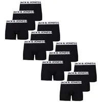 Jack & Jones Boxershorts SENSE 12er Pack (12-St) mit Logo Webbund schwarz XXL