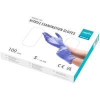 EUROPAPA Nitril-Handschuhe Medical Einmalhandschuhe Untersuchungshandschuhe (100 Stück, puderfrei ohne Latex, Gummihandschuhe) unsteril latexfrei disposible gloves lila S