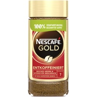 NESCAFÉ GOLD Entkoffeiniert, löslicher Bohnenkaffee, Instant-Kaffee aus erlesenen Kaffeebohnen, vollmundig & aromatisch, koffeinfrei, 1er Pack (1 x 200g)