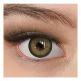 charmiga Kontaktlinsen farbig ohne Stärke braun | farbige braune Jahreslinsen | weiche Linsen | 2 Stück Farblinsen + Linsenbehälter | 0.0 Dioptrien | natürliche Farben | Charmiga Luxury Brown