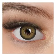 charmiga Kontaktlinsen farbig ohne Stärke braun | farbige braune Jahreslinsen | weiche Linsen | 2 Stück Farblinsen + Linsenbehälter | 0.0 Dioptrien | natürliche Farben | Charmiga Luxury Brown