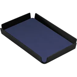 Stil Casa, Set 6 Tabletts für Hotelzimmer, Innenraum aus Polyurethan gepaart, 17x11 cm, Farbe blau.